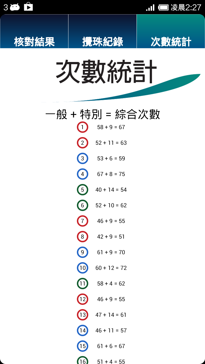 樂合彩 Funmarksix 功能示範: 次數統計 | Function Displayed: Statistic